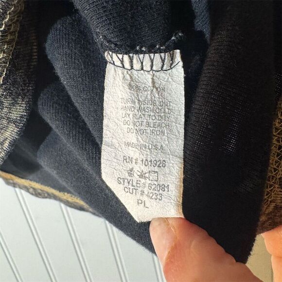 VTG Susan Lawrence Paris Y2K Distressed Graphic Tee Grunge Goth Floral Top PL - Picture 10 of 10